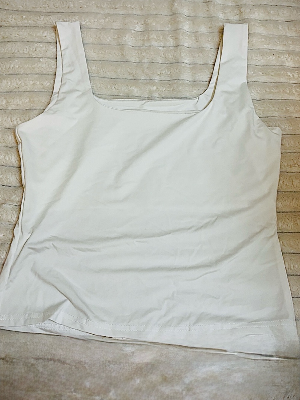 Classic White Square-Neck Tank Top - Women's